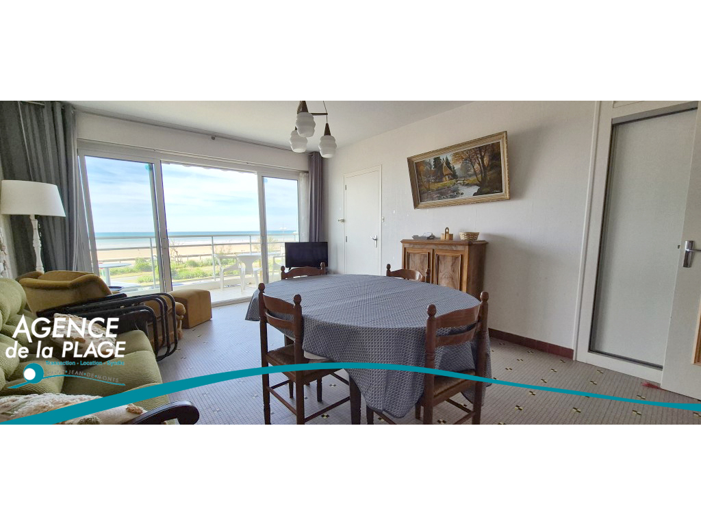 Appartement à vendre à Saint Jean De Monts – T3 FACE MER – parking et cave