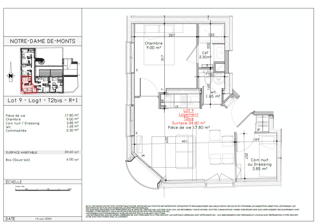 Appartement Notre Dame De Monts 2 pièce(s) 34.60 m2